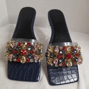 Elite Boutique Ladies Flat Womens Summer Fashion Rhinestone Flats Size 9